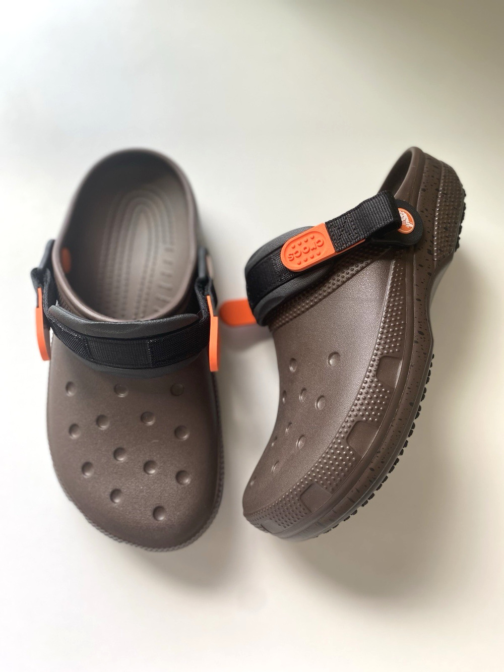 NEW Crocs Classic All Terrain Clogs Size M7 W9 Brown Orange Slip On